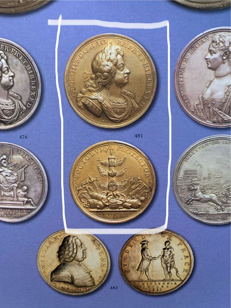 ジョージ1世　シルバーメダル　1718年 パッサロ海戦　素晴らしいダークトーン‼️