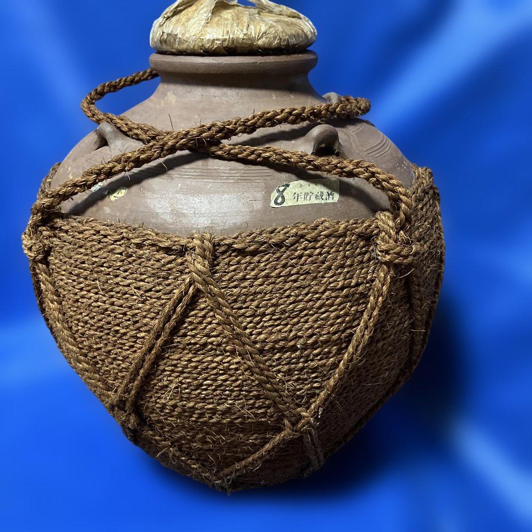 泡盛古酒壺・古酒造り用・シュロ縄巻き　空壺