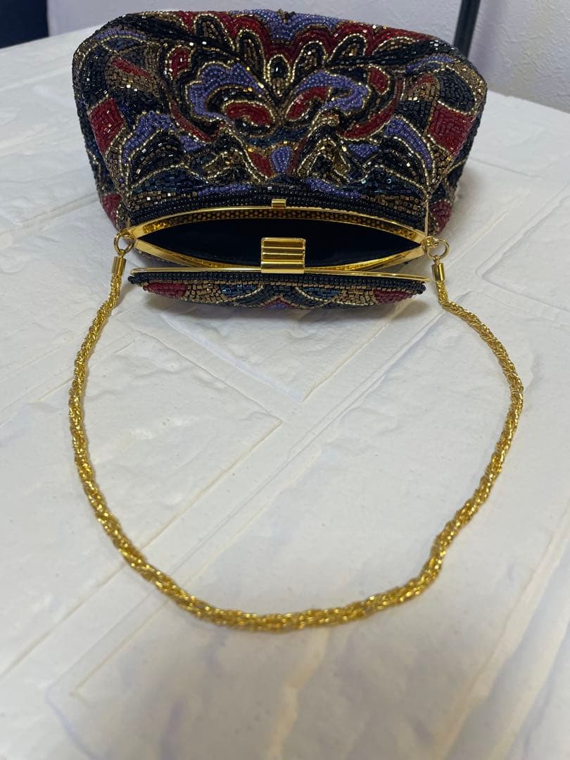 ビーズ　ハンドバッグ　LUMY はしもと　パーティーバッグ