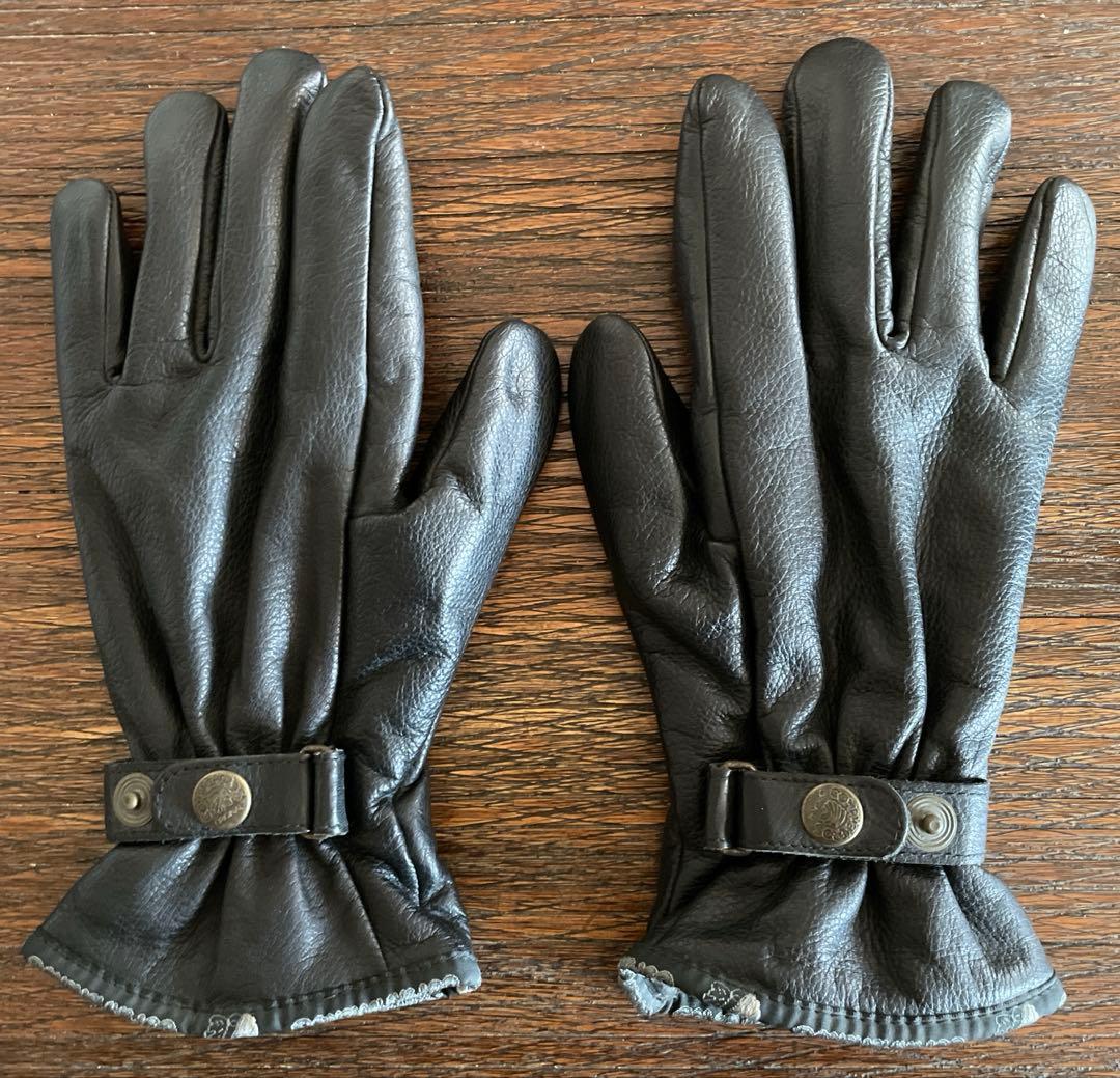 90s COMANCHEROS レザーグローブ　ブラック　メンズS イタリア製