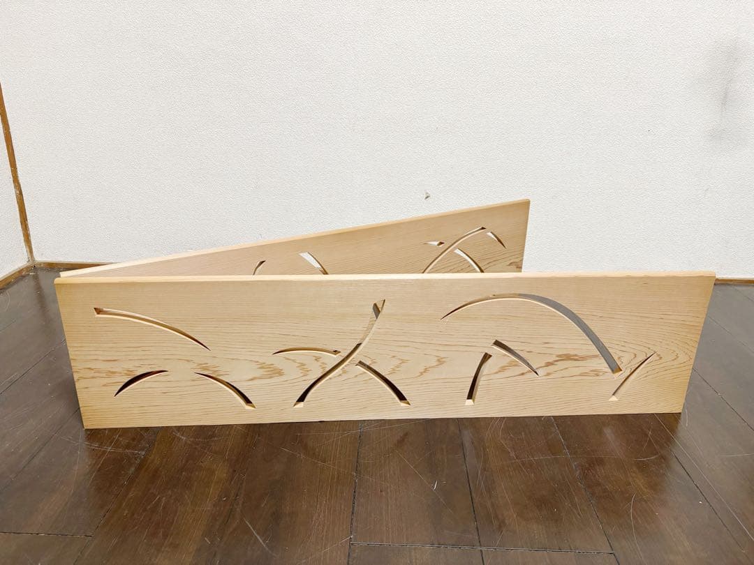 ほぼ未使用 茶道具 川瀬表完作 杉木地 玄々斎好写芦透 板風炉先屏風 印有 紙箱