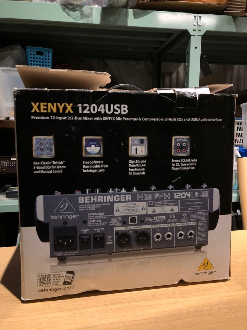 【美品】Behringer XENYX 1204USB アナログミキサー