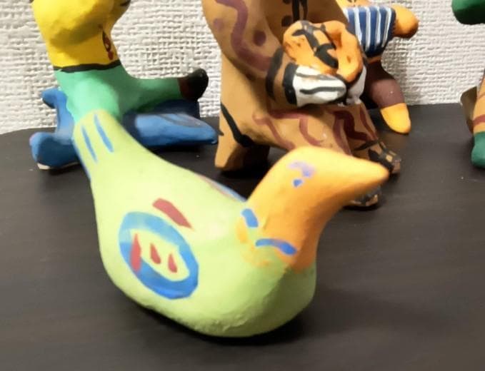 旧ソ　伝統工芸品　民芸品　ディムカヴァ・ディムコヴォ 土人形　楽器弾き人形