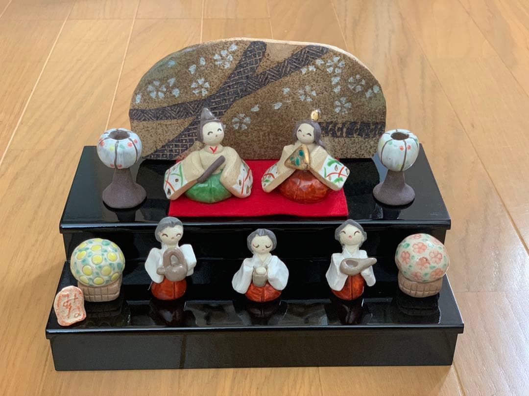 2段　雛人形　笠間焼
