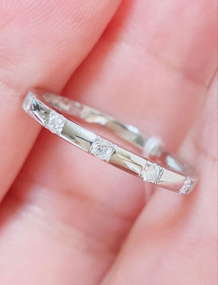 新入荷 未使用品 pt950 天然ダイヤモンド 0.10ct リング