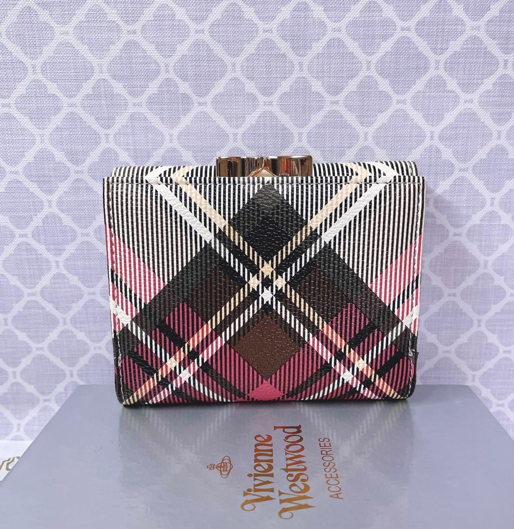 【可愛すぎ♡新品】可愛い ヴィヴィアン・ウエストウッド チェック 三折り財布