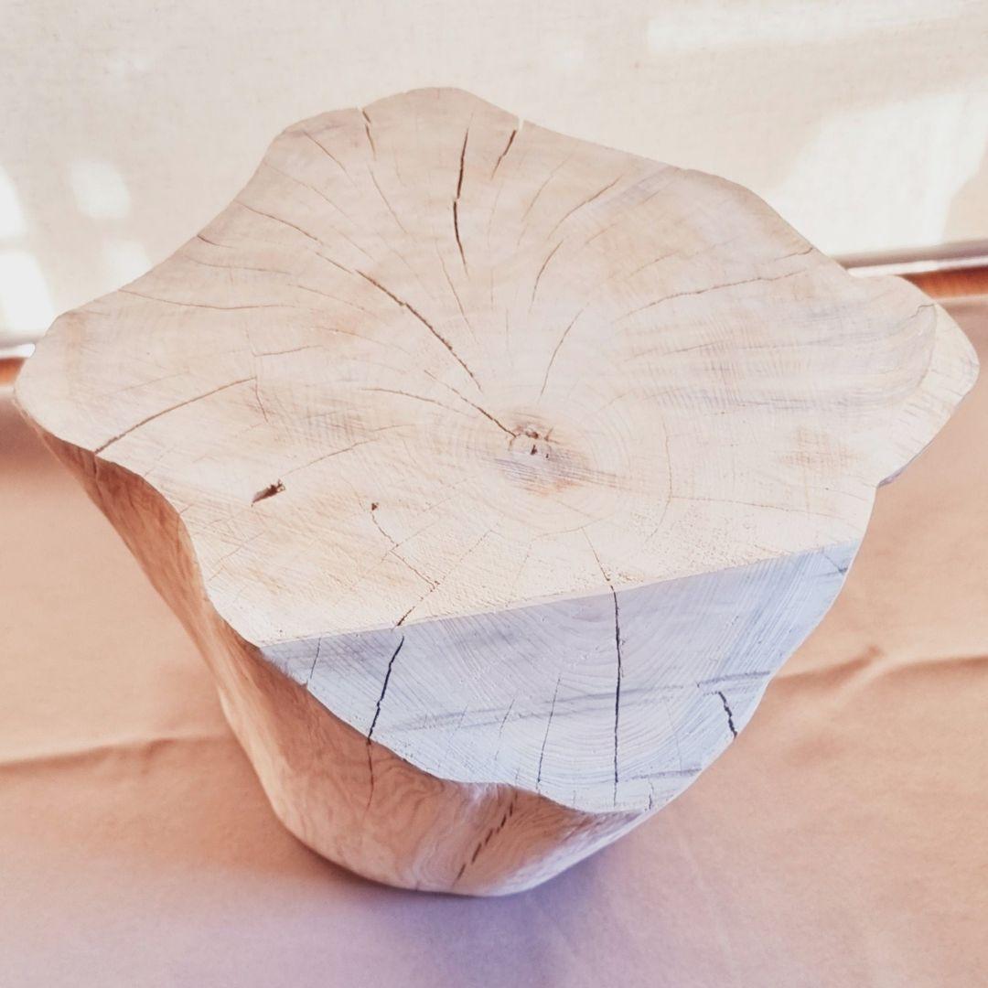 東濃ひのき根元末広がり 切株スツール・テーブル・特大・無垢無塗装・オーガニック