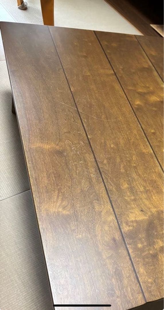 家具調コタツ　木製ダークブラウン長方形テーブル　春日工芸　引き取り限定