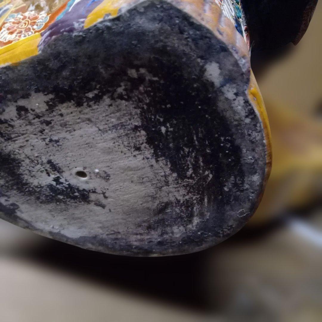 九谷焼　縁起物　特大　笑顔の福の神像 陶器製 45cm　アンティーク