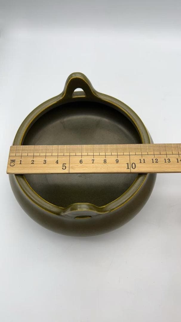 清乾隆時代 【大清乾隆年製】在銘 茶葉末釉三足香炉 【旧家蔵出し(Y-4)