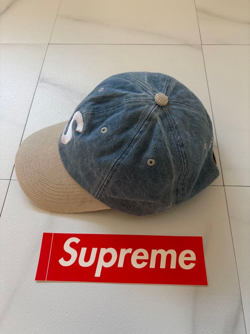 帽子 Supreme 2-Tone SLogo 6-Panel WashedDenim