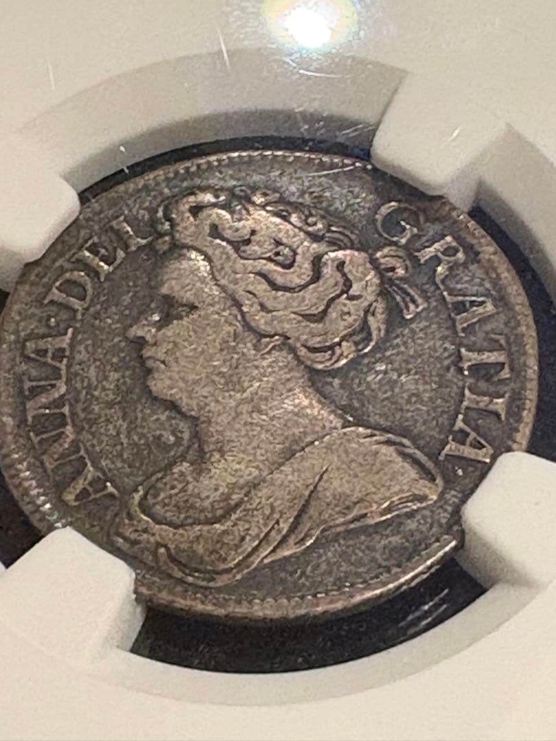 1711 イギリス 1シリング4th Bust ANNA DEL GRATIA