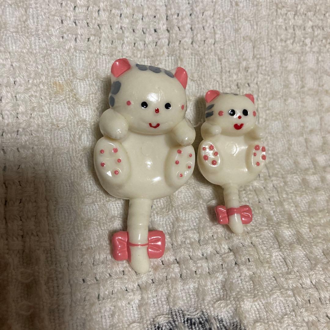昭和レトロ　ヴィンテージ 猫　引っ掛けマスコット　 撮影＆確認のため開封した