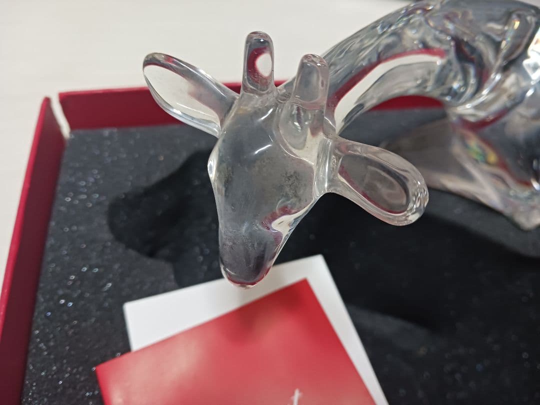 箱入り Baccarat クリスタルキリン 置物