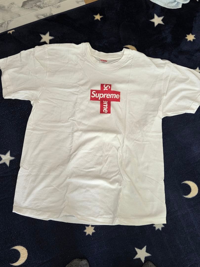 Supreme クロスロゴ Tシャツ L ホワイト/cross box logo