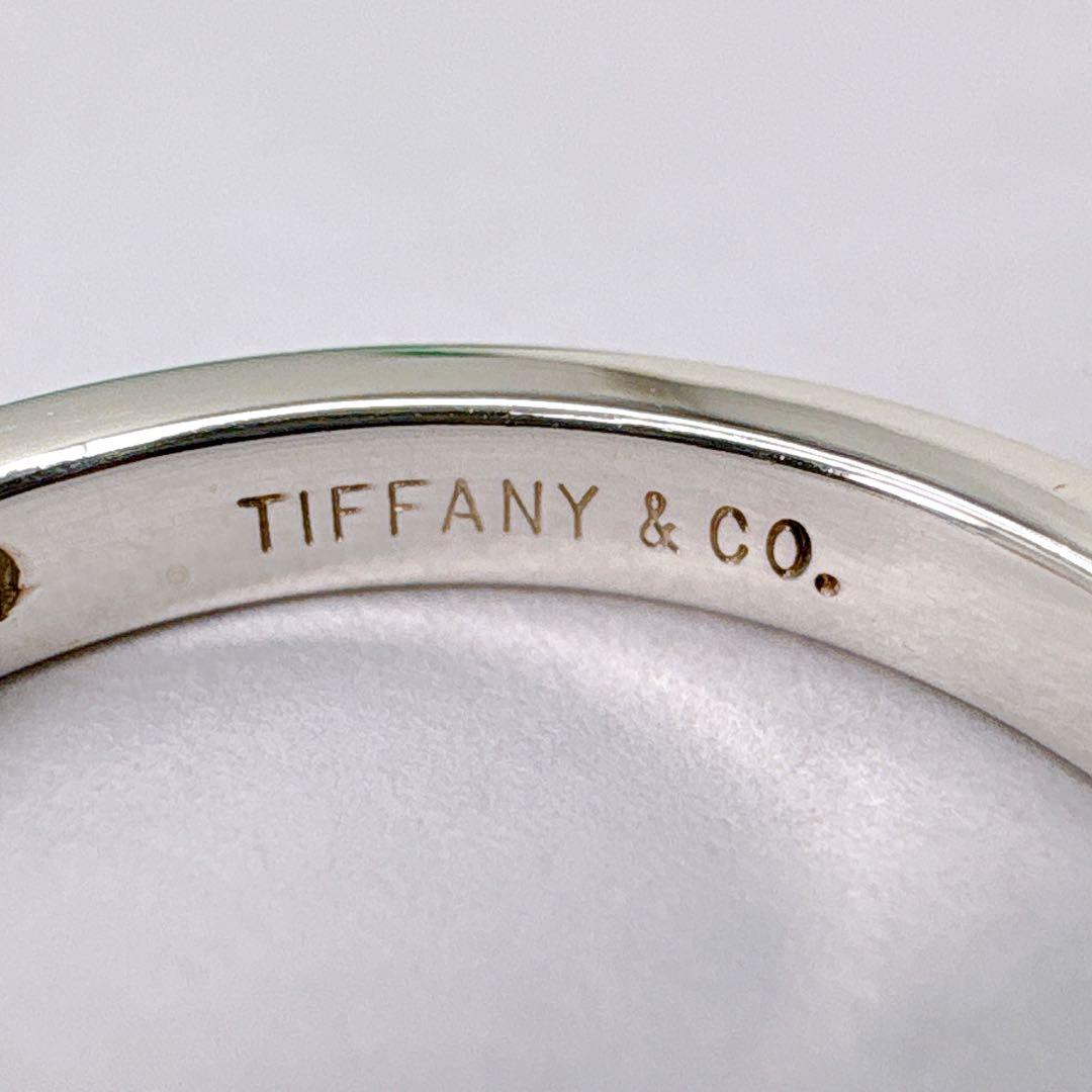 極美品 ティファニー スタッキングバンド ダイヤ リング 9号 シルバー925