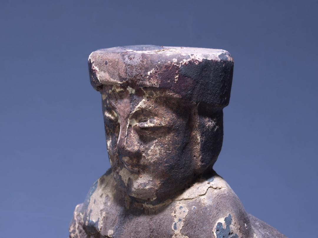 清時代骨董仏像　民間仕入れ品　木制の観音様像※激安骨董品 I0976A1-2