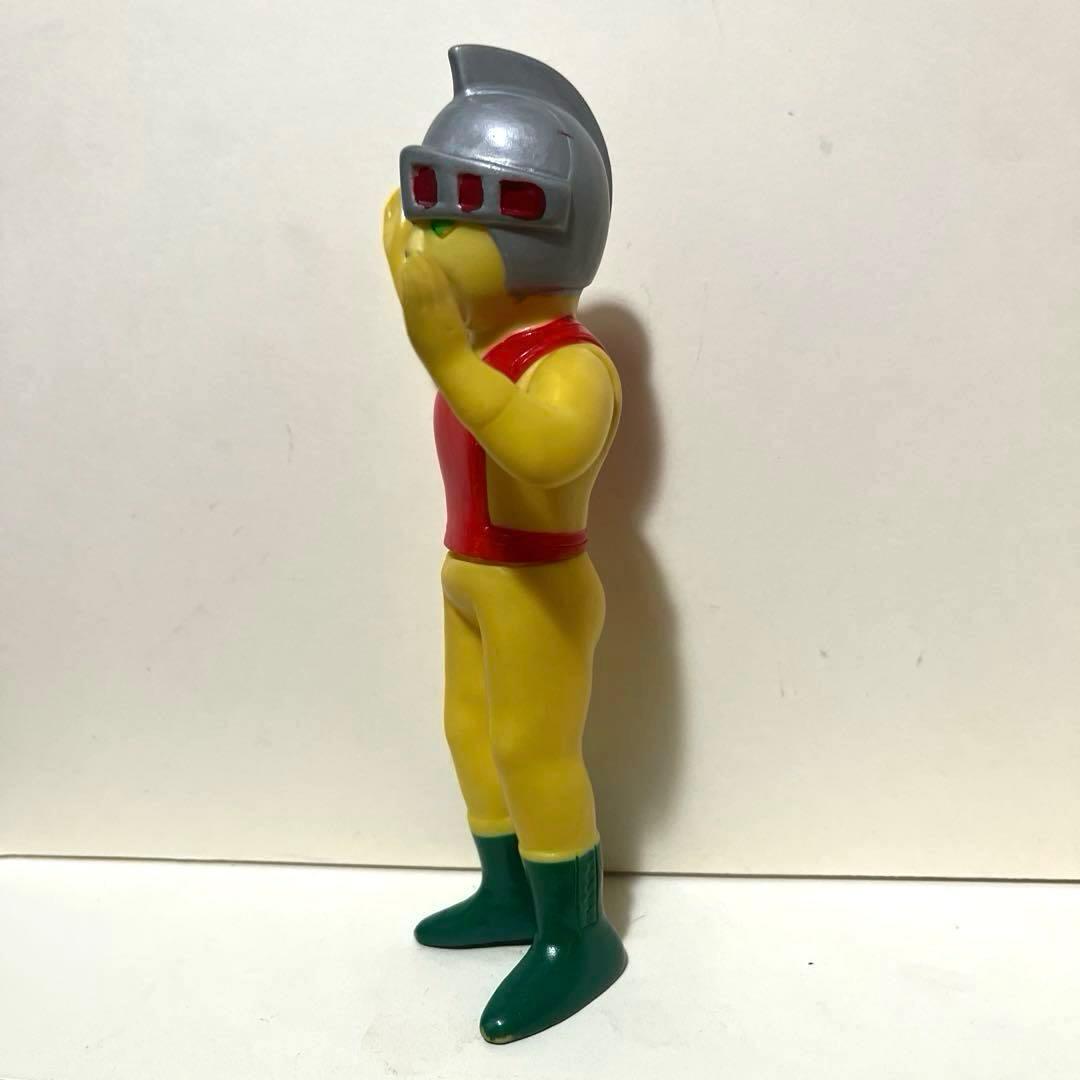 無版権 シルバー仮面 黄色 パチソフビ 盆踊りタイプ フィギュア 当時物