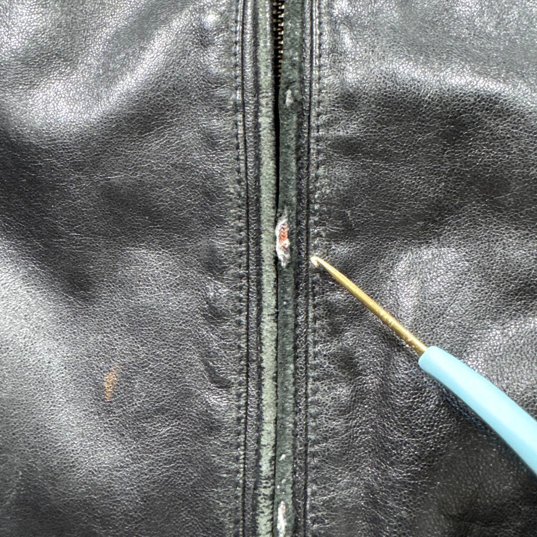 トミーヒルフィガー古着00sカウレザー本革ジャケットシングル　S98