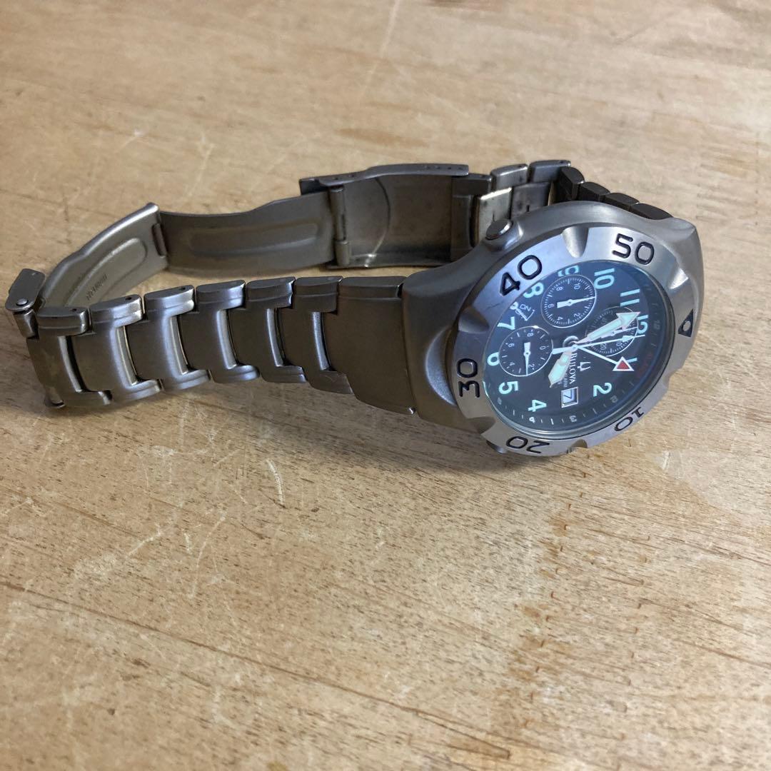 希少品　BULOVA ブローバ 93661 クォーツ アナログ 腕時計 チタン