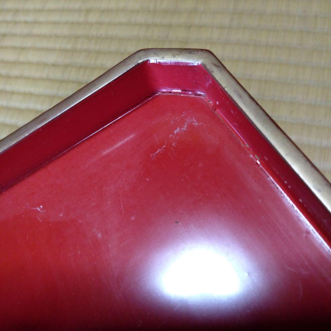 角膳　会席膳　朱色　木製　漆器　 大小2セット　大10膳小２膳