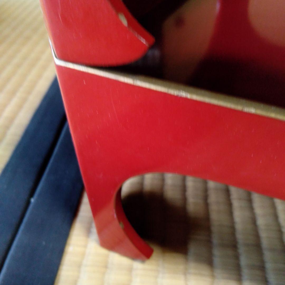角膳　会席膳　朱色　木製　漆器　 大小2セット　大10膳小２膳