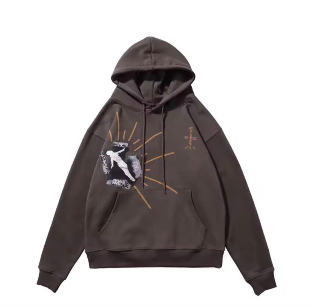 travis scott /Cactus Jackダークブラウン パーカーXL