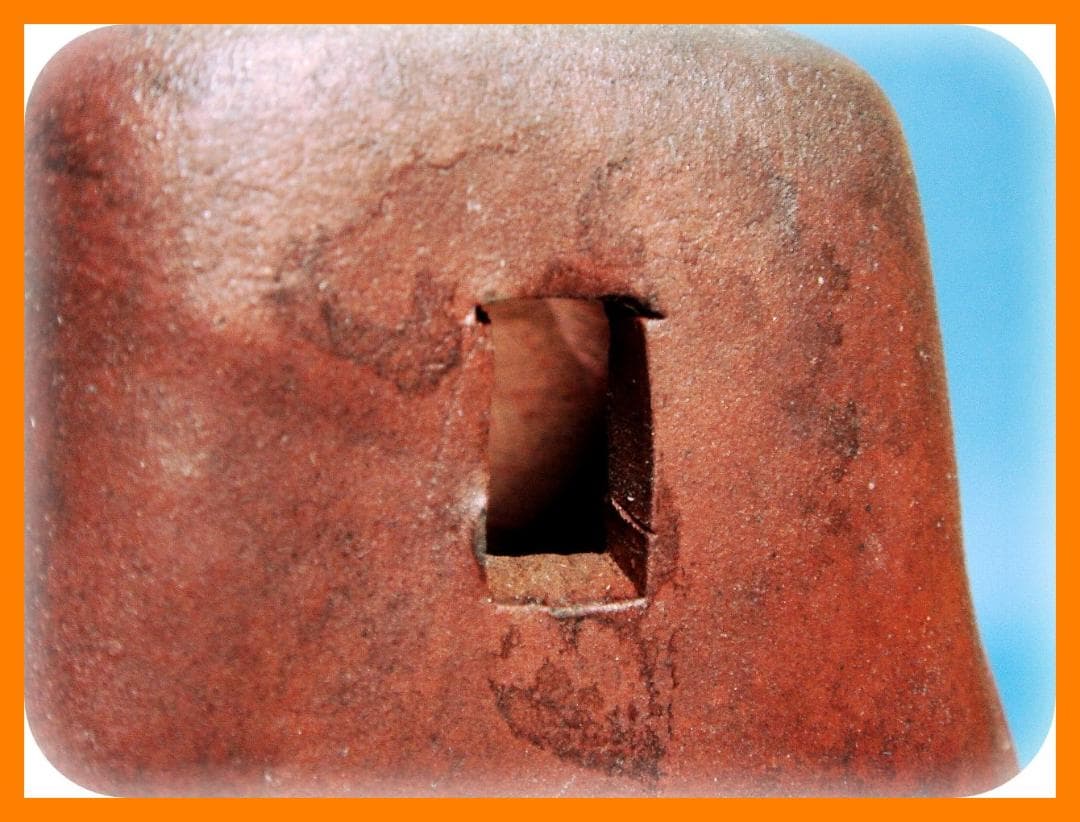 550『備前焼 セミ形 掛花入』　/骨董品 古美術 古玩 アンティーク