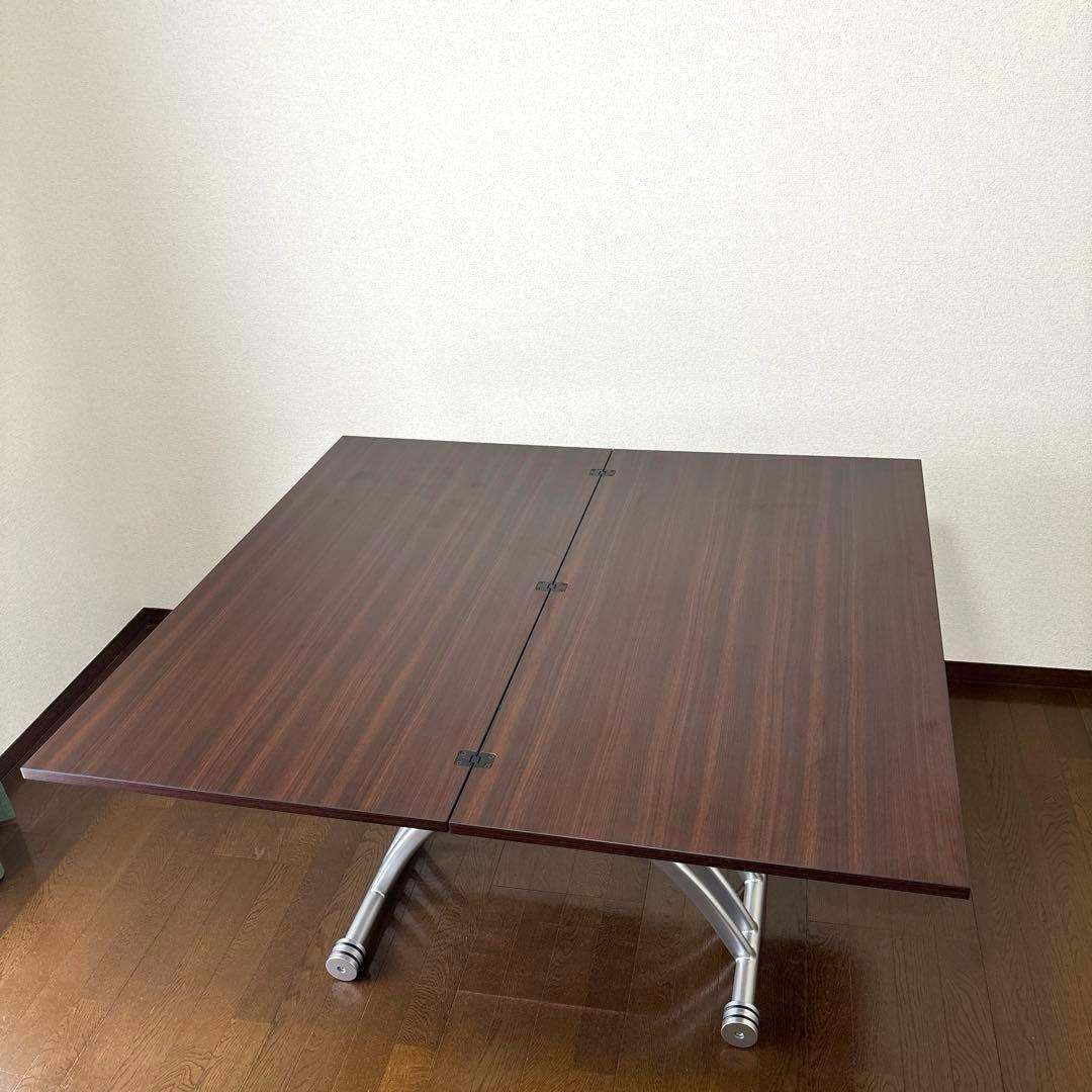 【美品】OZZIO サリスカンディ 昇降式テーブル 天板拡張 油圧式