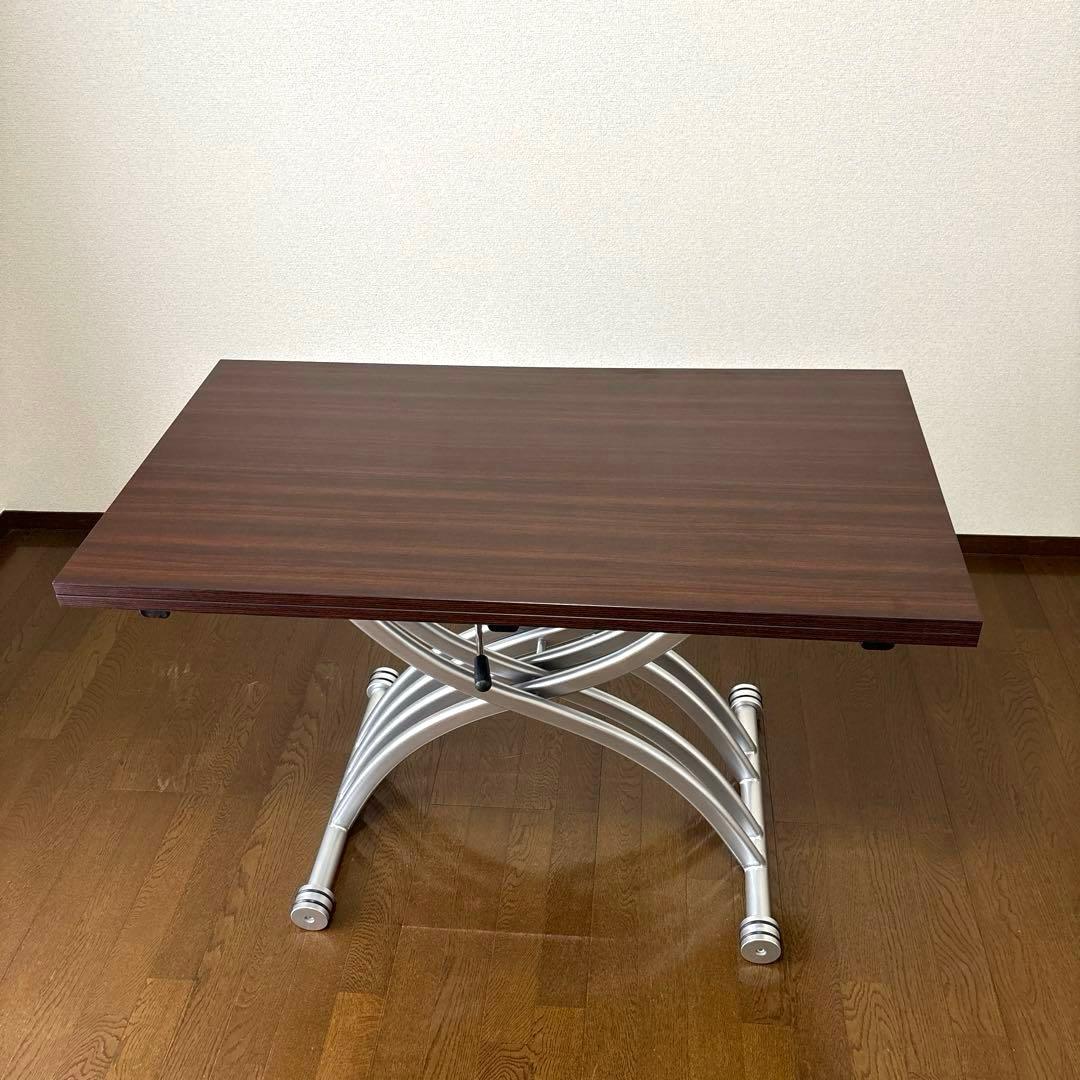 【美品】OZZIO サリスカンディ 昇降式テーブル 天板拡張 油圧式