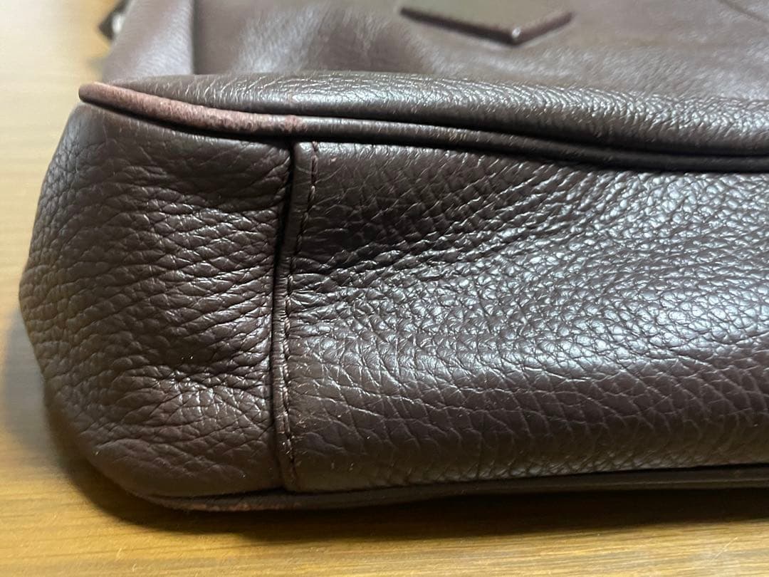 ヴィヴィアンウエストウッド　ブラウンレザー ビジネスバッグ　ショルダーバック