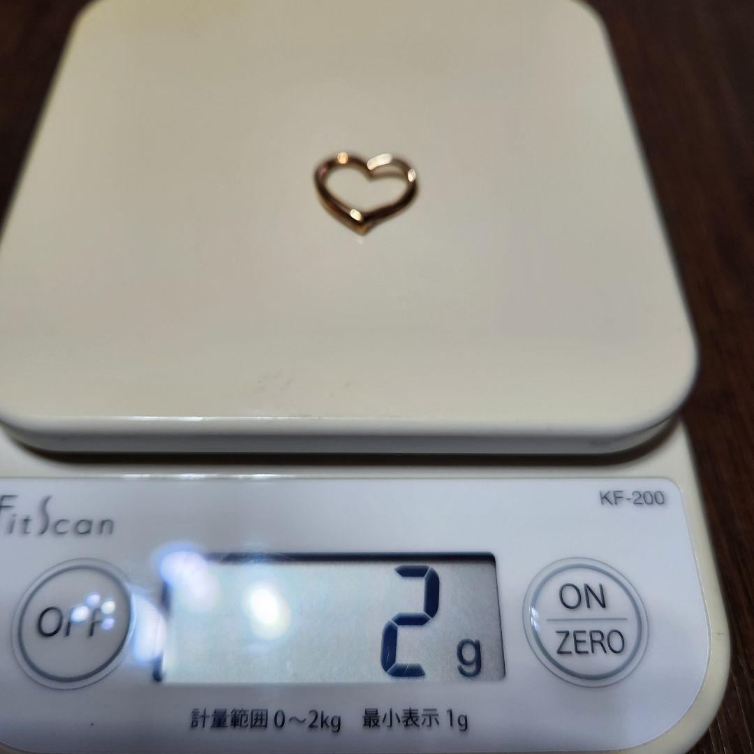 k18　オープンハート　ペンダントトップ