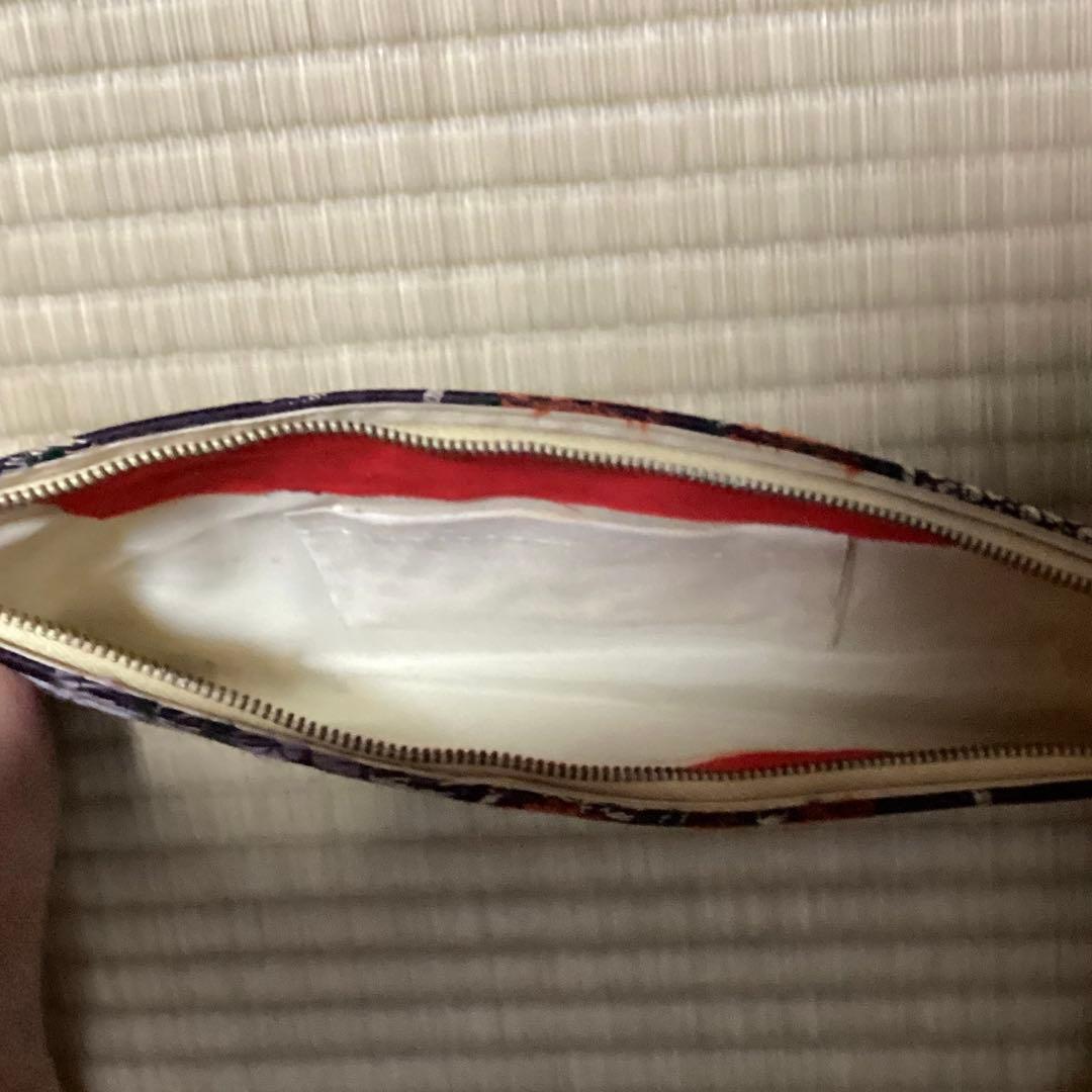 長唄用三味線バチ 紫色の花柄 ケース付き