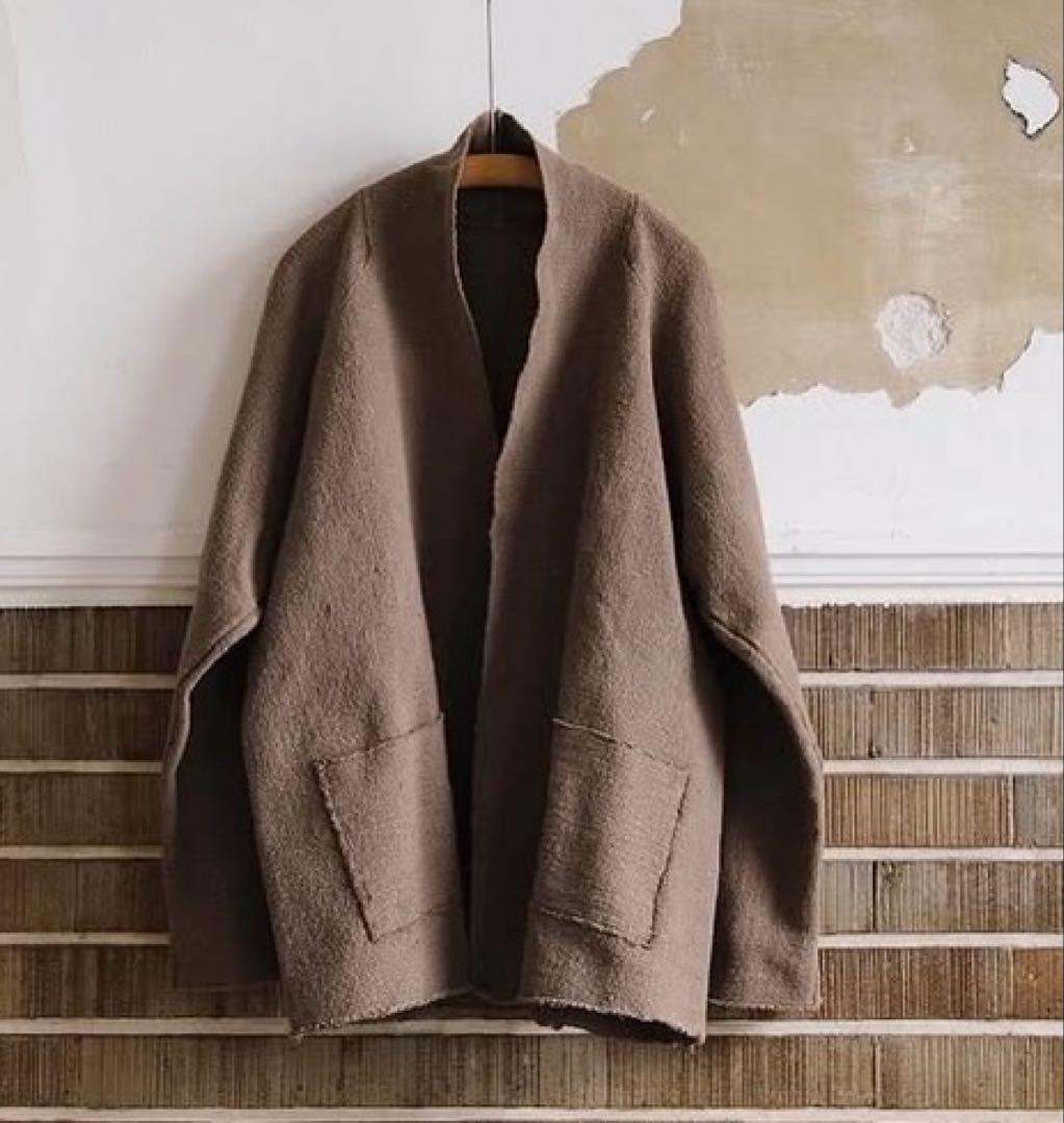 mittan ミタン　ガラ紡ジャケット　胡桃(濃)鉄媒染　サイズ3