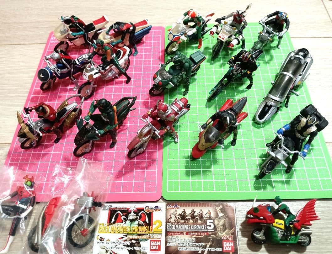 仮面ライダー フィギュアセット 17体セット バイク付き