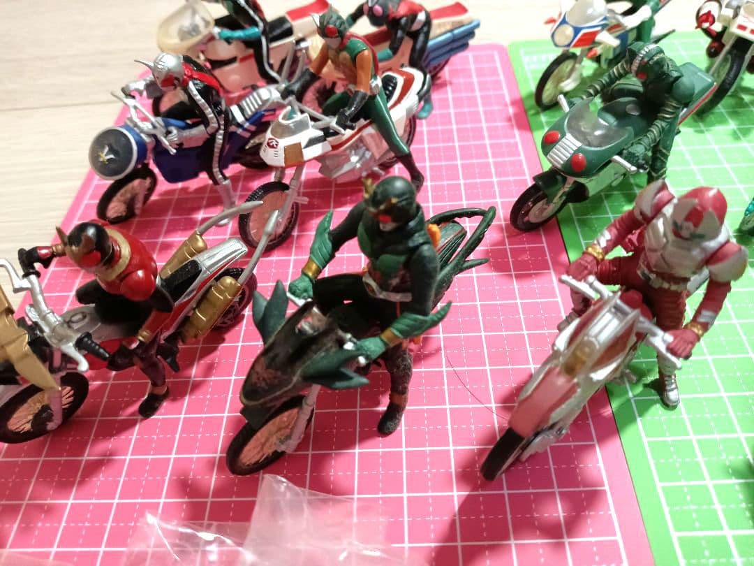 仮面ライダー フィギュアセット 17体セット バイク付き