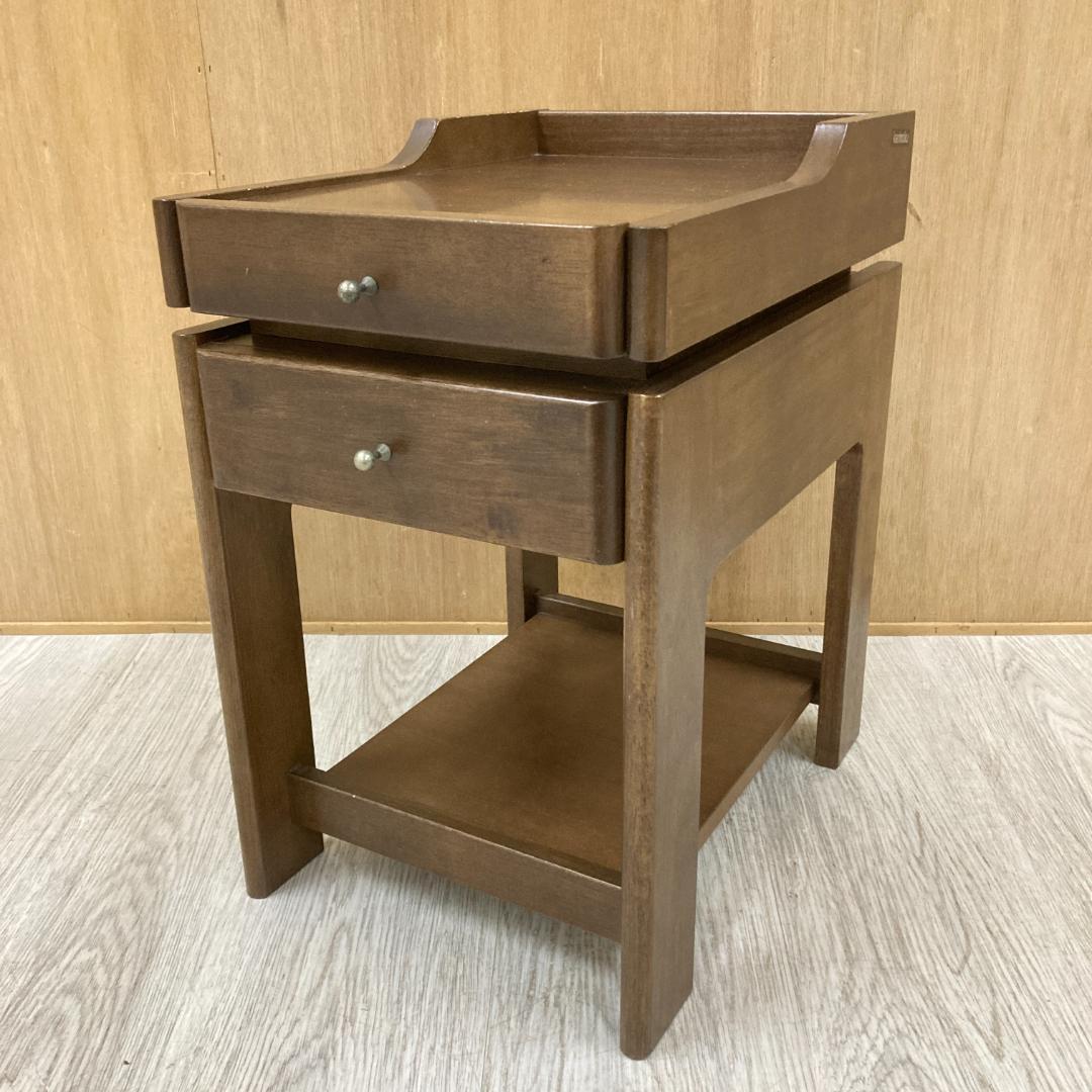 【カリモク】サイドテーブル　ナイトテーブル　電話台