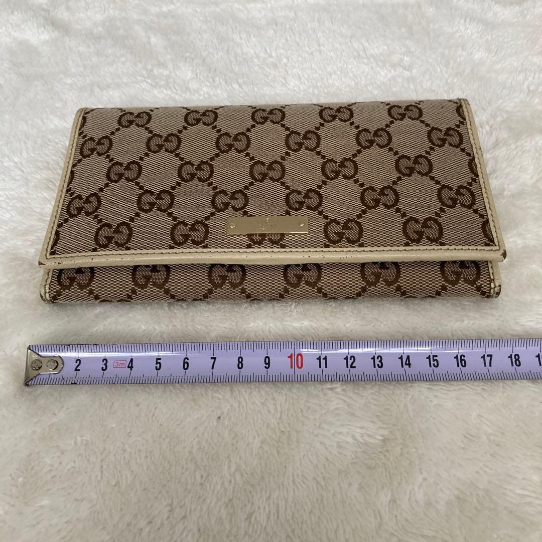 GUCCI 長財布&キーケースセット ベージュブラウン キャンバス グッチ箱付き