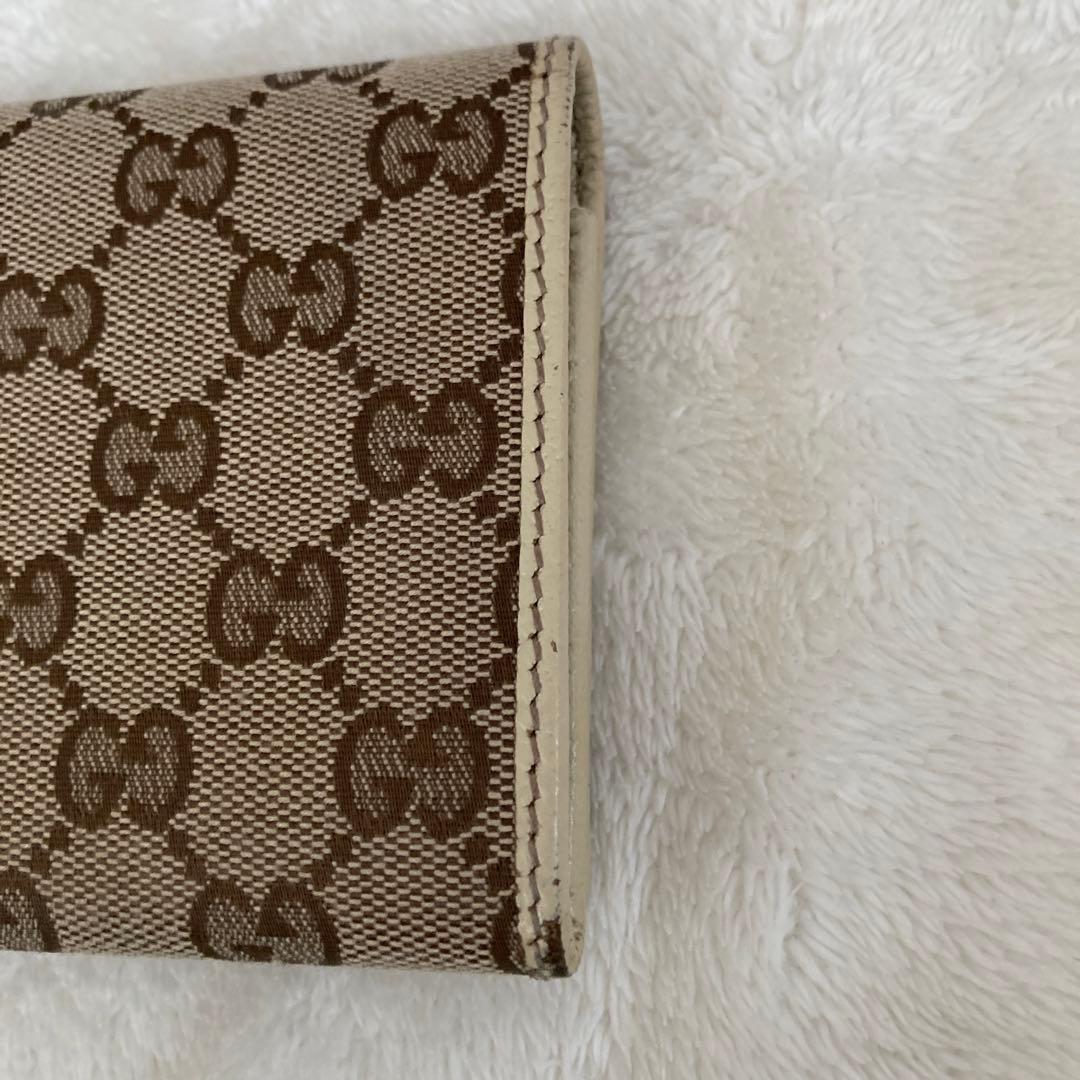 GUCCI 長財布&キーケースセット ベージュブラウン キャンバス グッチ箱付き