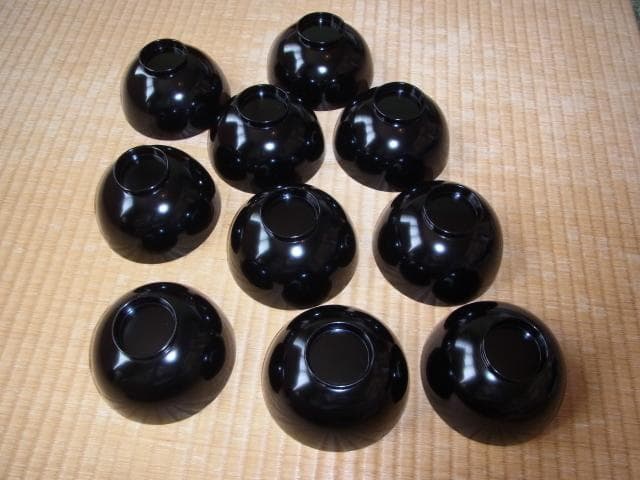 1870年頃 購入時16万◆橘屋友七作 金銀草花蒔絵 黒塗仙才丸吸物椀 10客