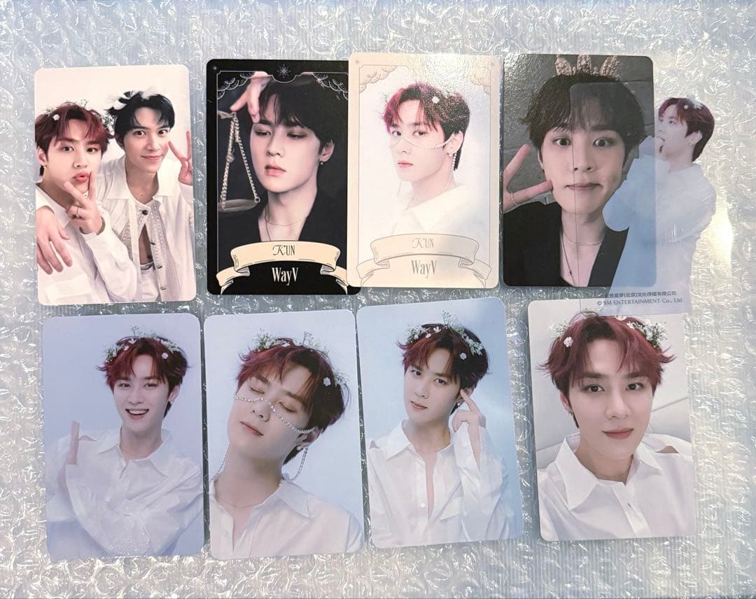 直筆サイン　威神V WayV クン 钱锟 亲笔签名　当選 ポラロイド 大量トレカ