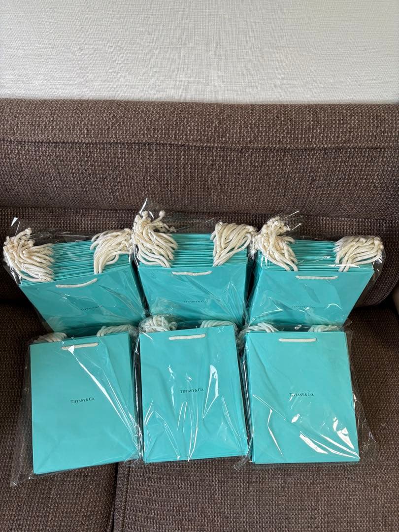 現行品　新品未使用ティファニー ショッピング紙袋60枚セット（20x25cm）