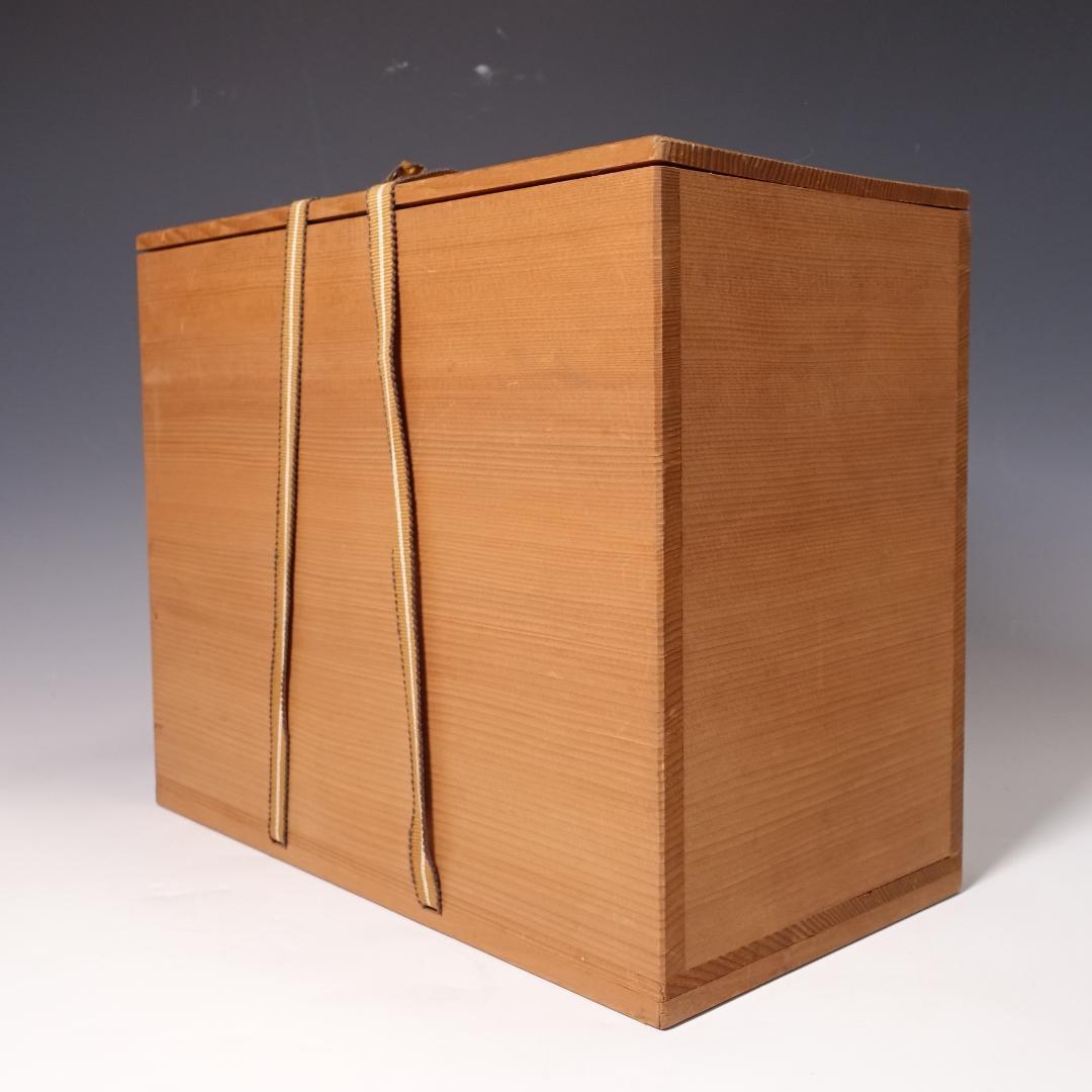 輪島塗師 堀川蒼雲 黒塗 糸目 見返七宝蒔絵 煮物椀 10客 共箱 天然木製