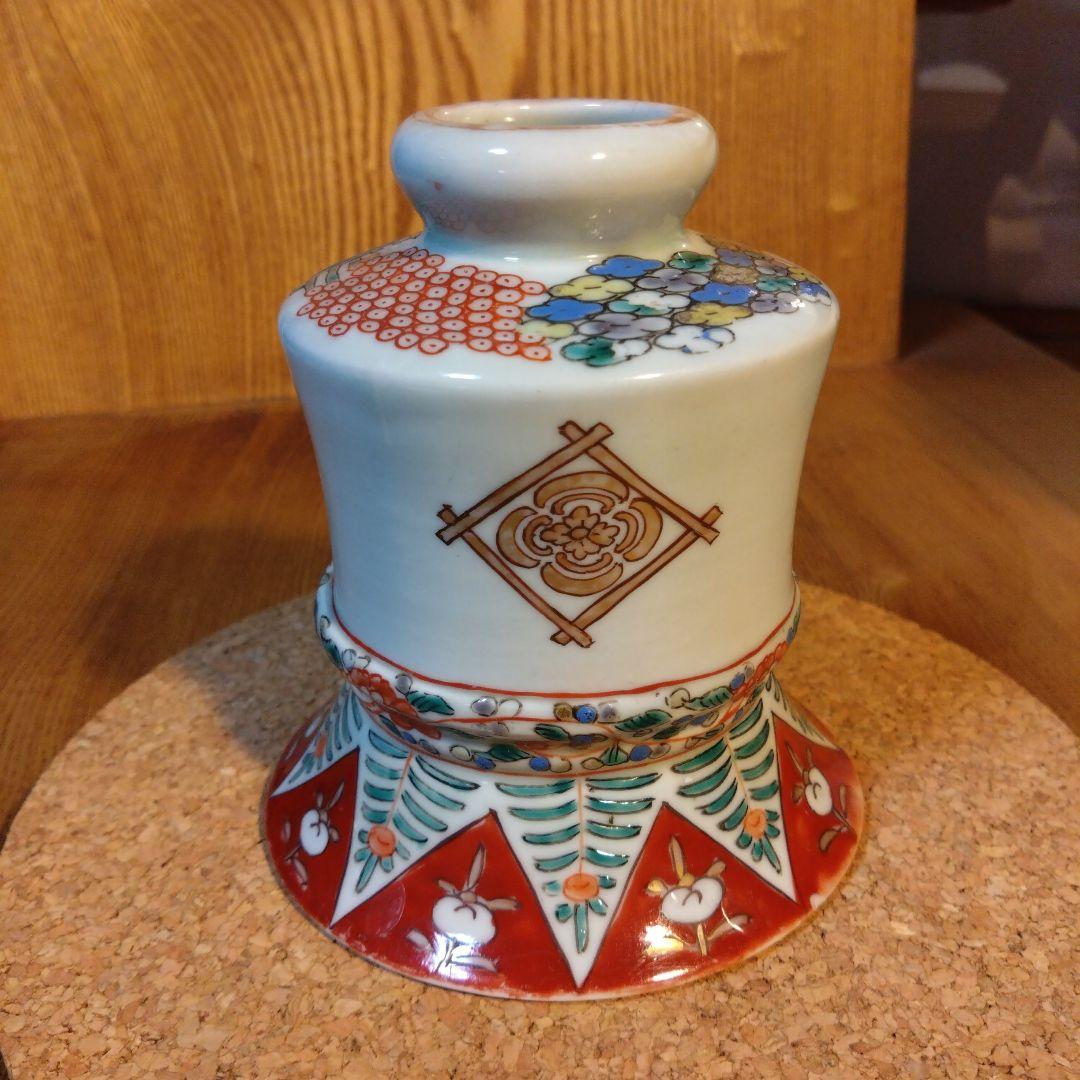 伊万里色絵　キャンドルスタンド立て