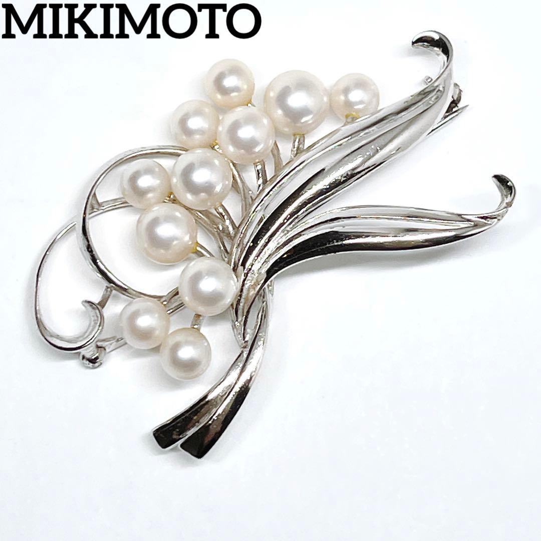 MIKIMOT ミキモト アコヤパール　ブローチ　フラワ　ブーケ　花　11球