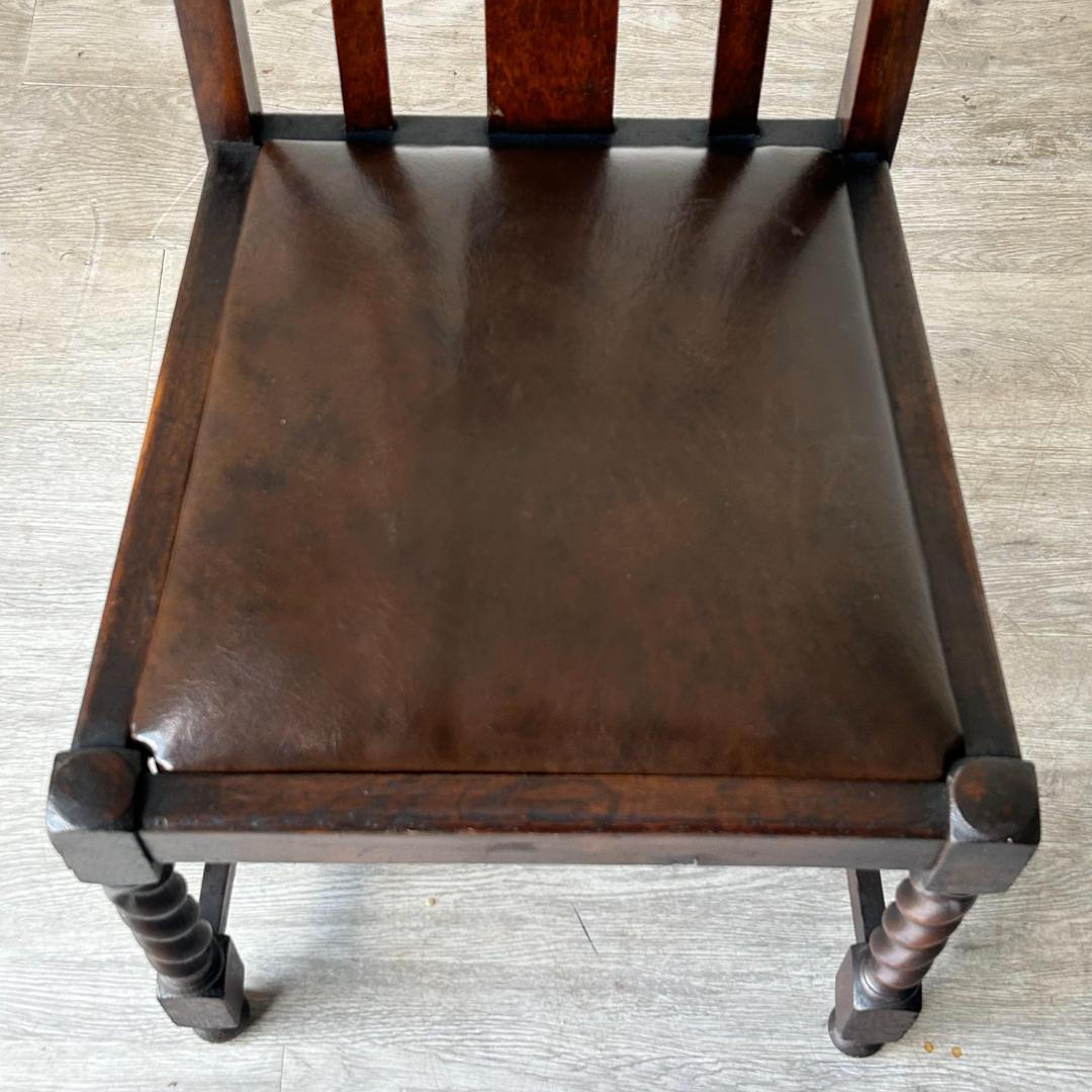 イギリス アンティーク 家具 ハイバック ダイニング チェア 椅子 420A4