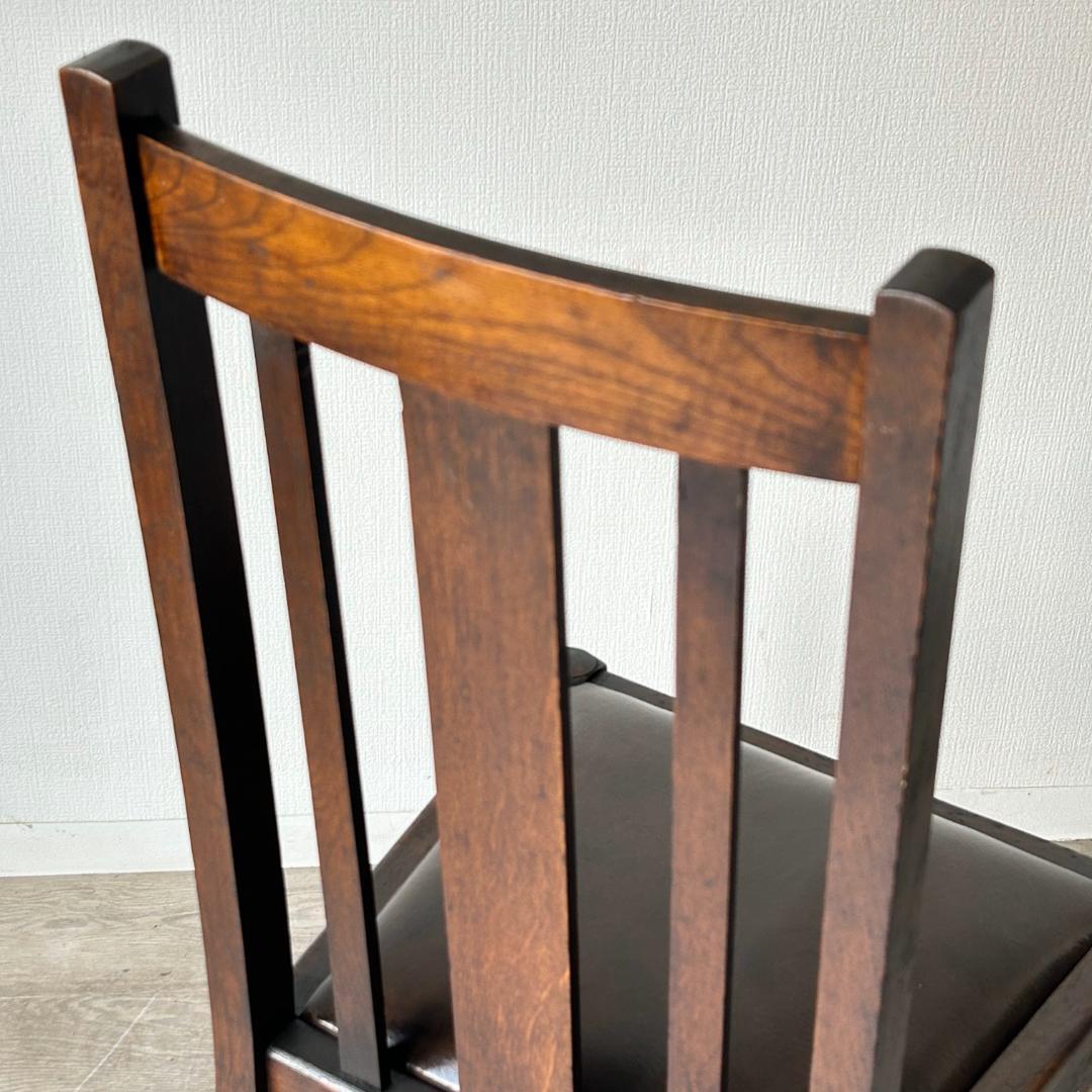 イギリス アンティーク 家具 ハイバック ダイニング チェア 椅子 420A4