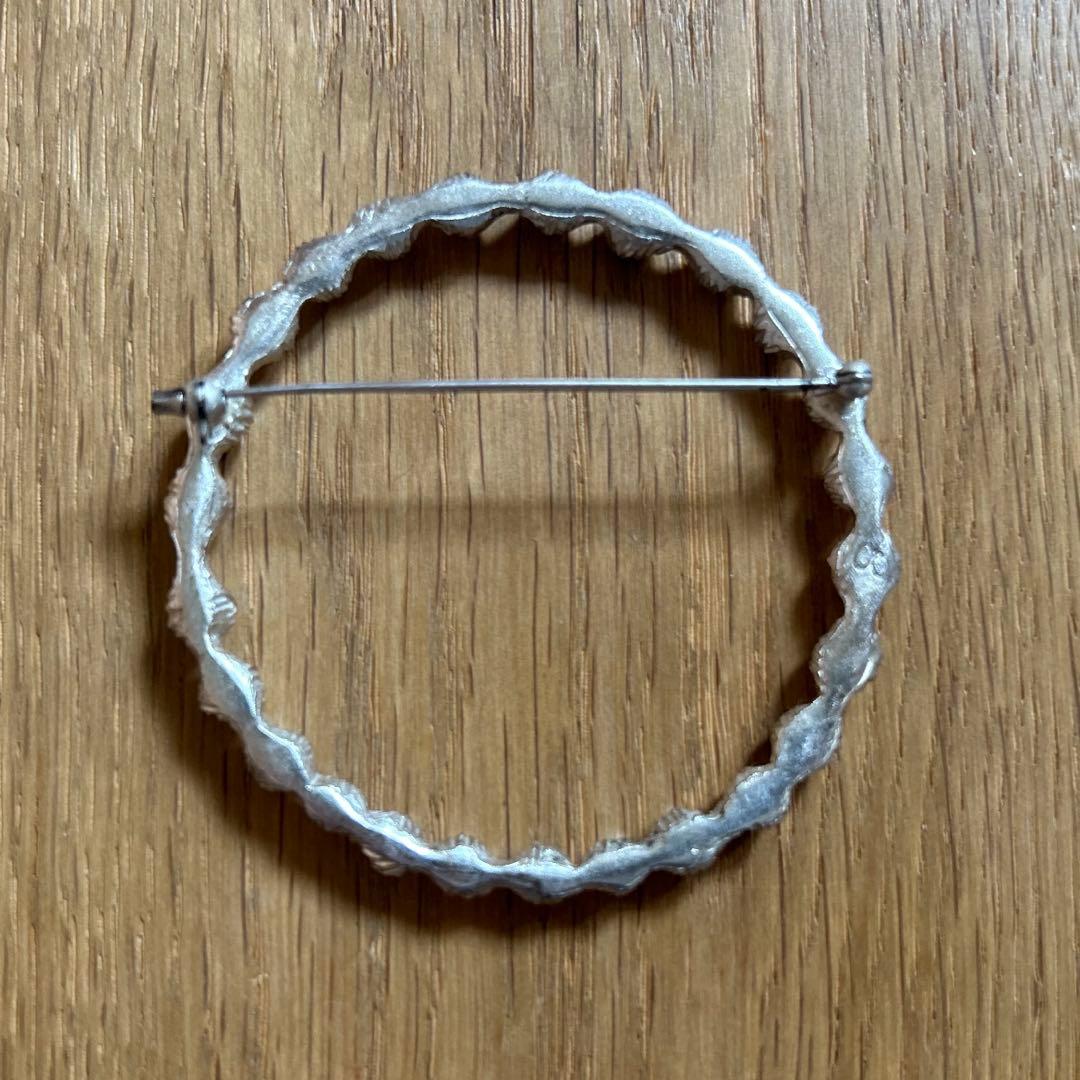 正規品 ミナペルホネンtambourine 真鍮ブローチ silver