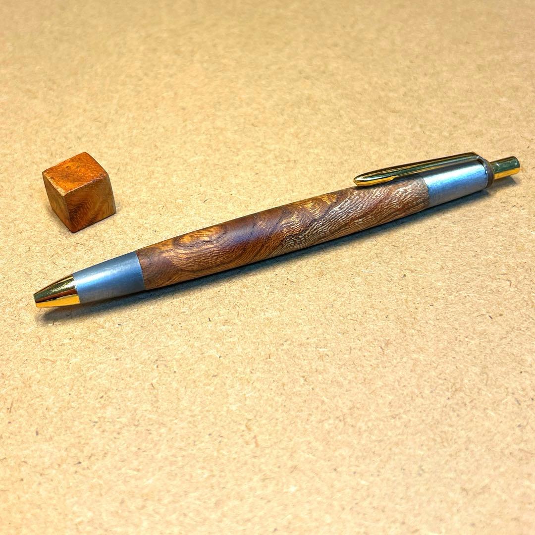 ボールペン あけぼの工房 欅 極上杢ツートン