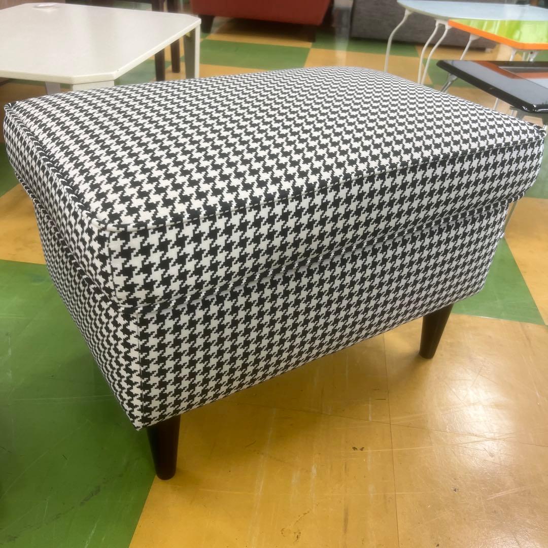【IKEA】STRANDMON ストランドモン　オットマン　千鳥柄